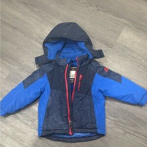 Snozu Kids Navy and Blue Hooded Puffer Jacket